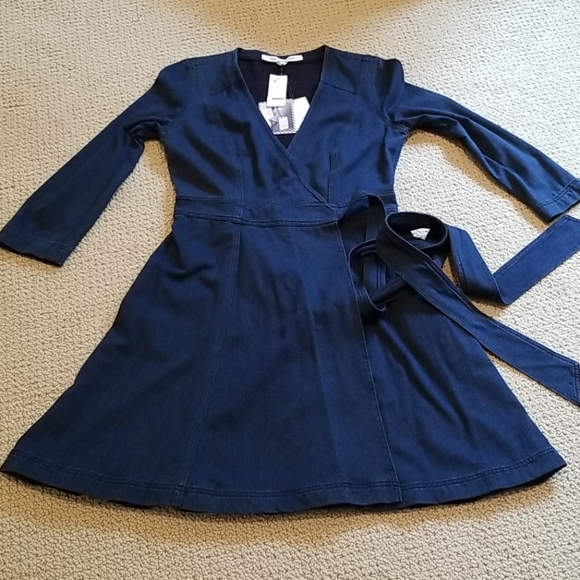 Diane Von Furstenberg Christa Denim Wrap Dress - Picture 3 of 8